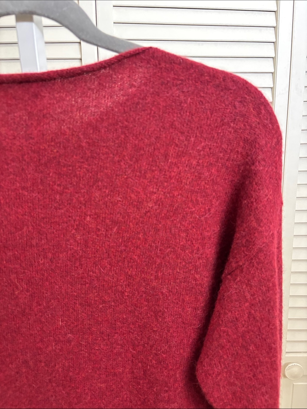 Peruvian Connection Deep Wine Boatneck Alpaca Sweater Large - Picture 6 of 10
